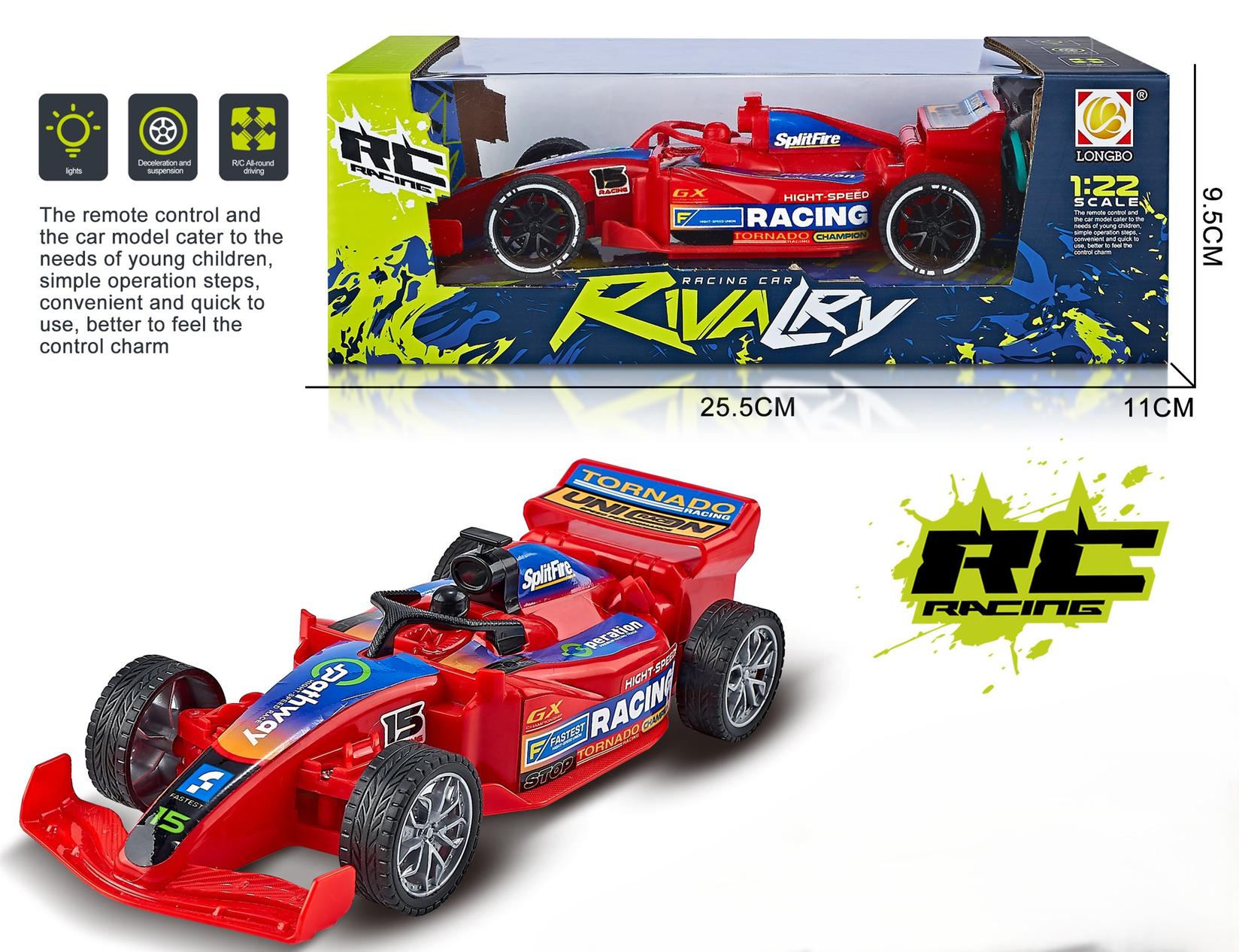 Формула 1:22 4-функционален со далечински управувач