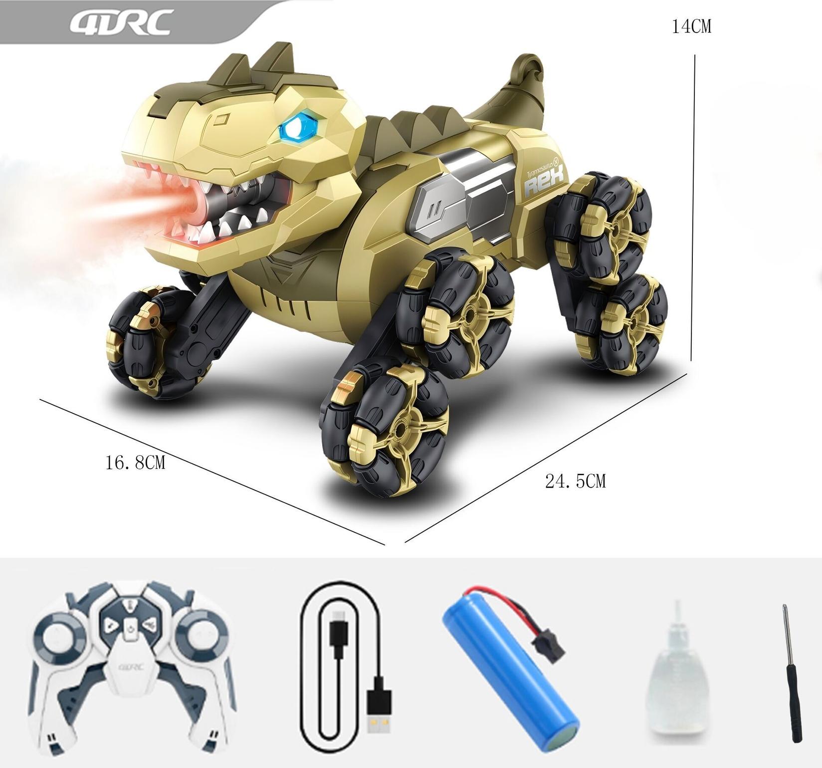 Диносаурус автомобил со далечински управувач и спреј