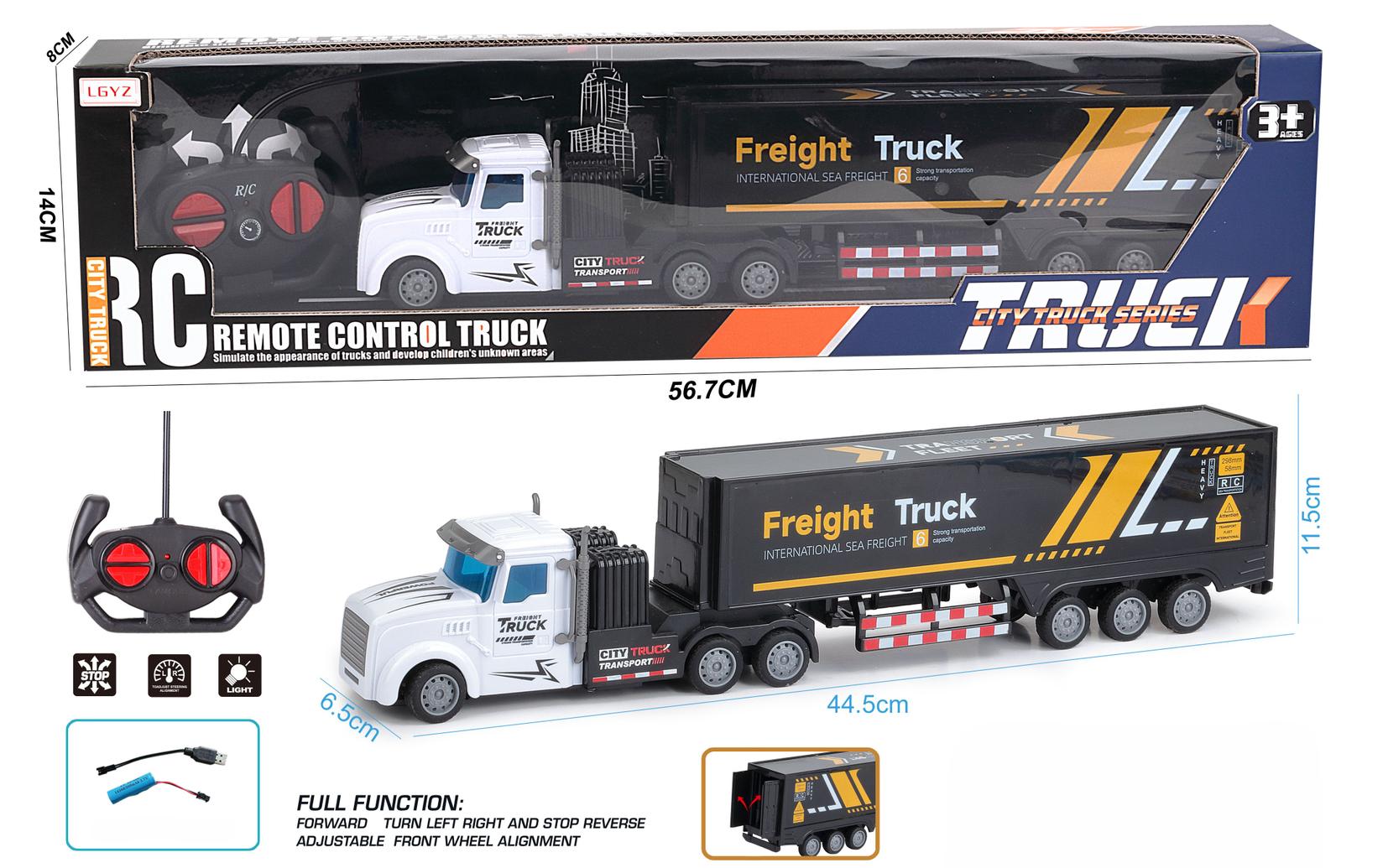 Голем контејнерски камион, со далечински управувач