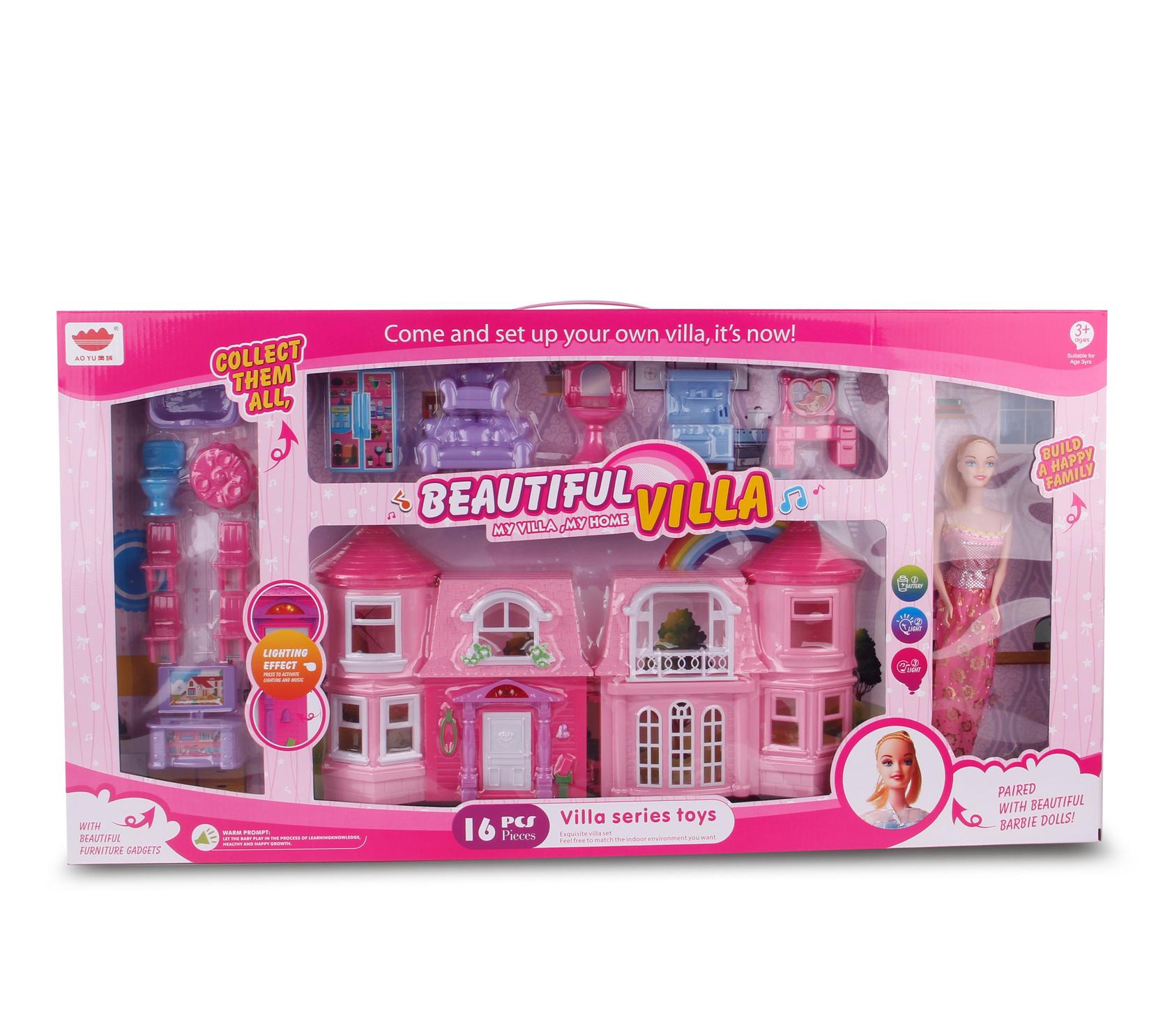 Вила за кукла со музика и светлина