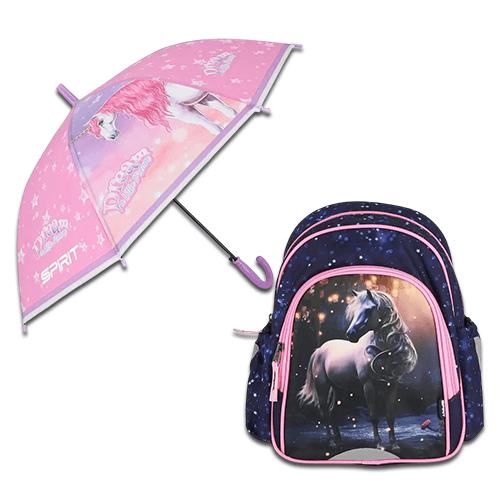 SPIRIT Сет од  детски ранец и чадор -  MAGIC HORSE