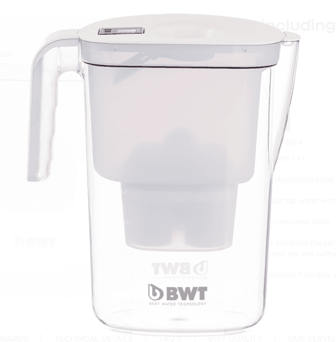 BWT Бокал Vida 2,6 l - Бела боја, со Магнезиум филтер