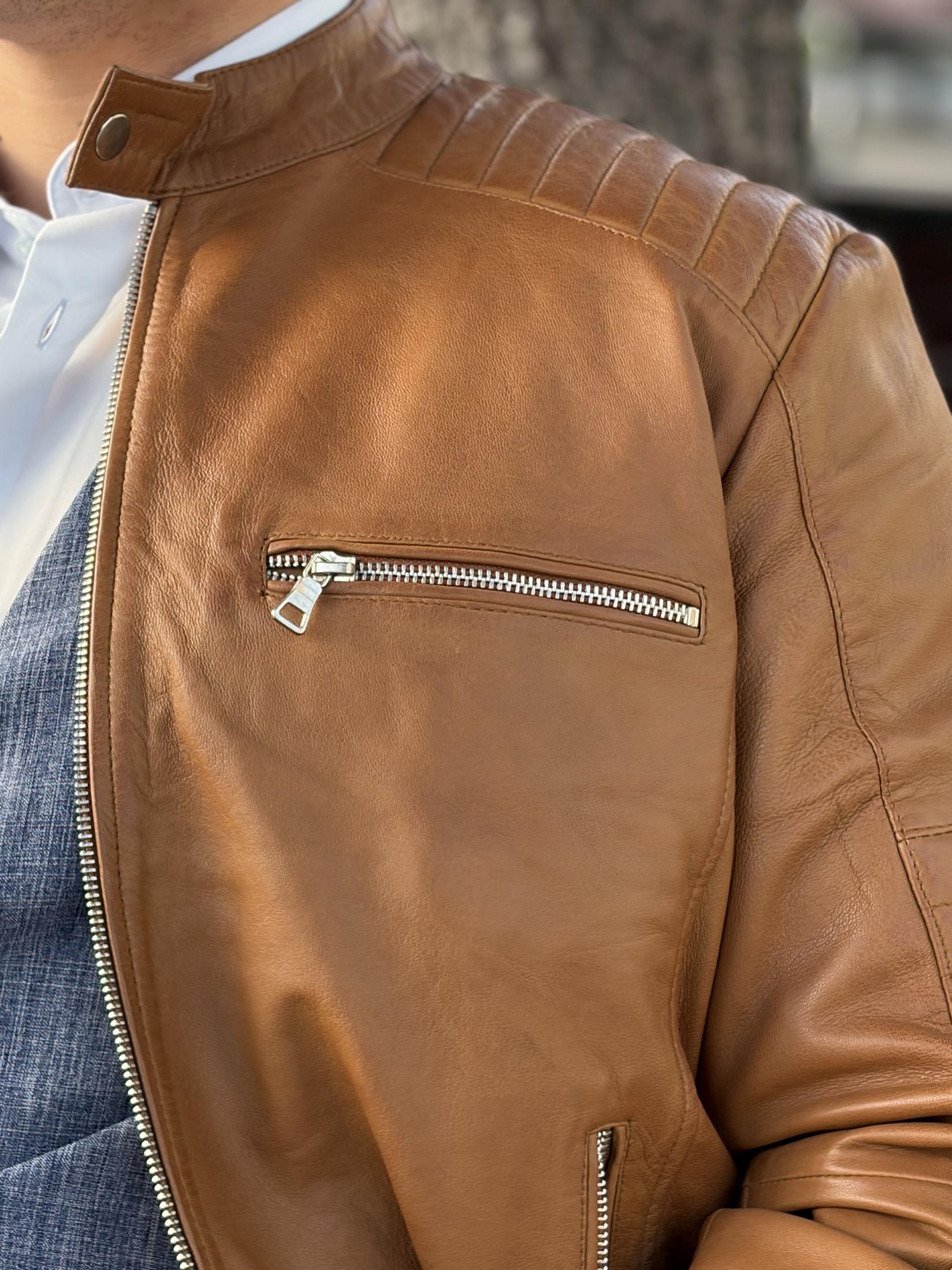 Машка кожна јакна