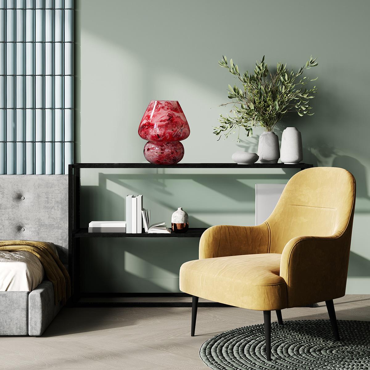 Lumio Lights Рачно изработена ламба Marmo - Средна печурка