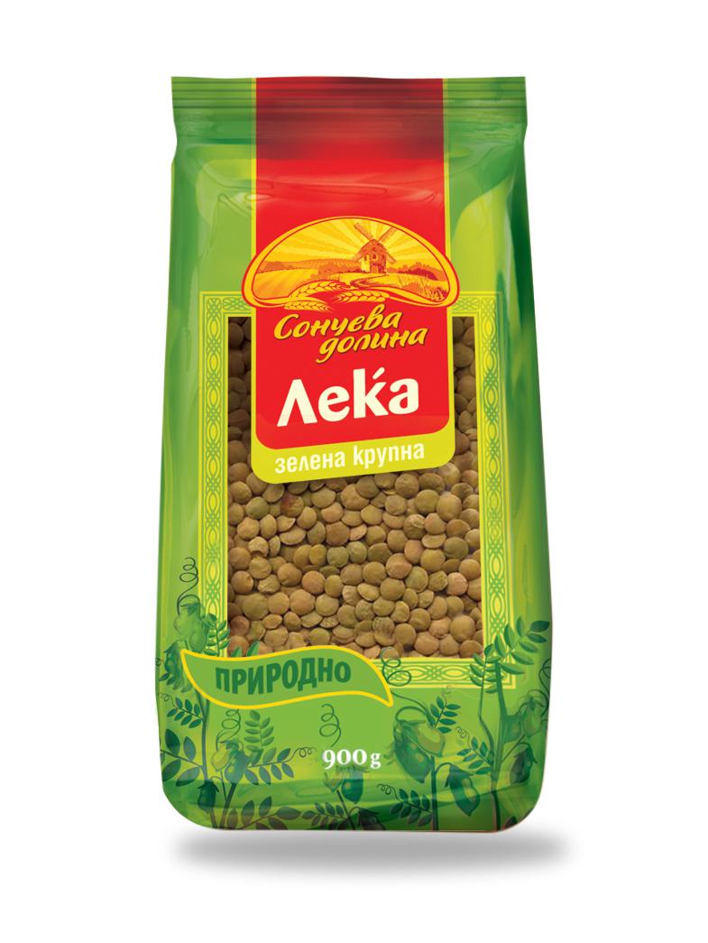Сончева Долина Леќа зелена крупна 900g