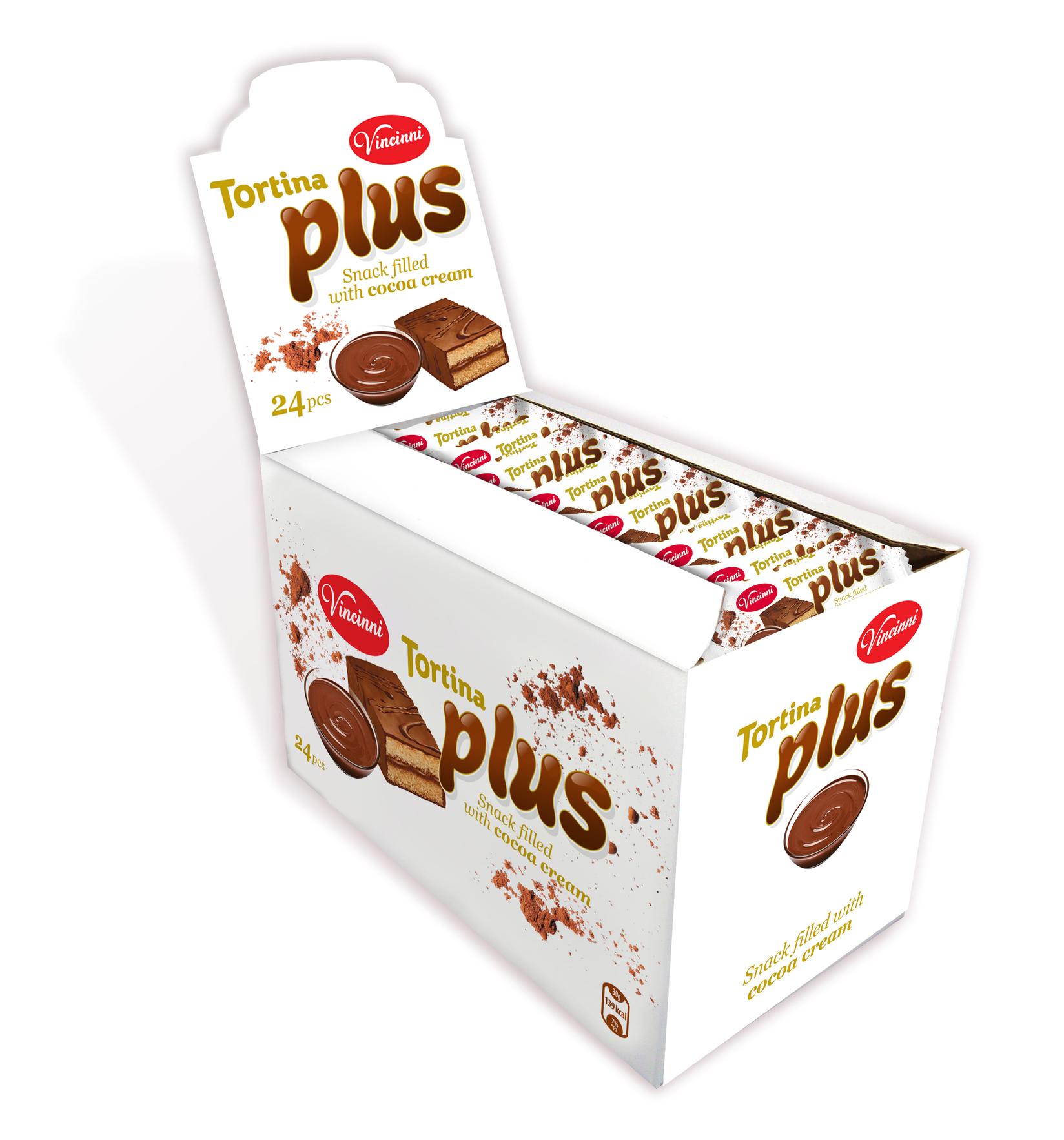 Vincinni Тортина Плус Какао 30g, 1x24, Дисплеј