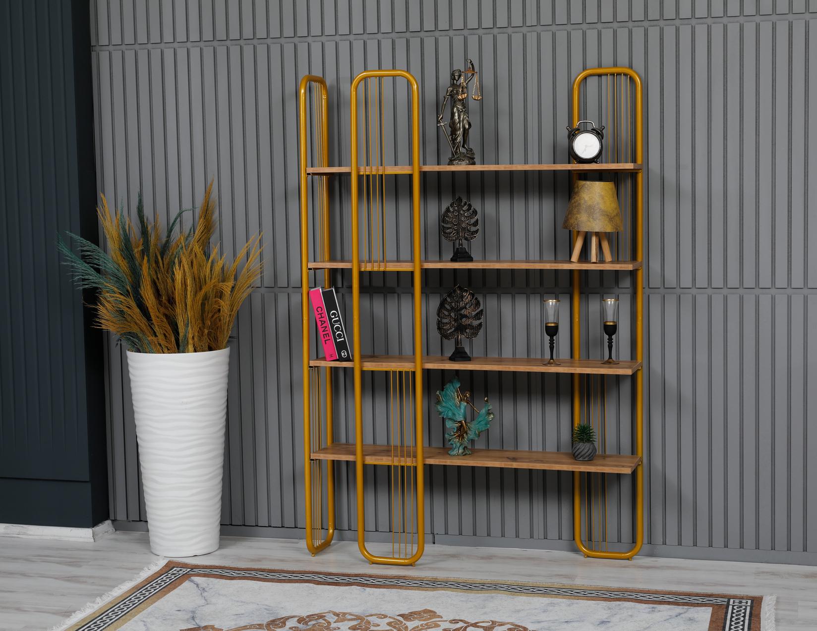 МЕБЕЛ-ВИ Библиотека Сера златна