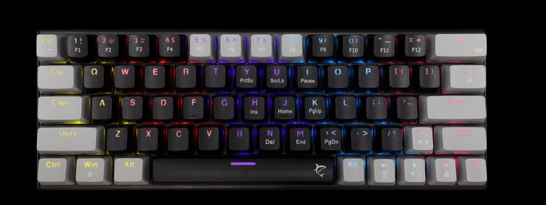 White Shark Гејминг Тастатура Wakizashi 2 Механички Red Switches 63 Копчиња Црно/Сиво