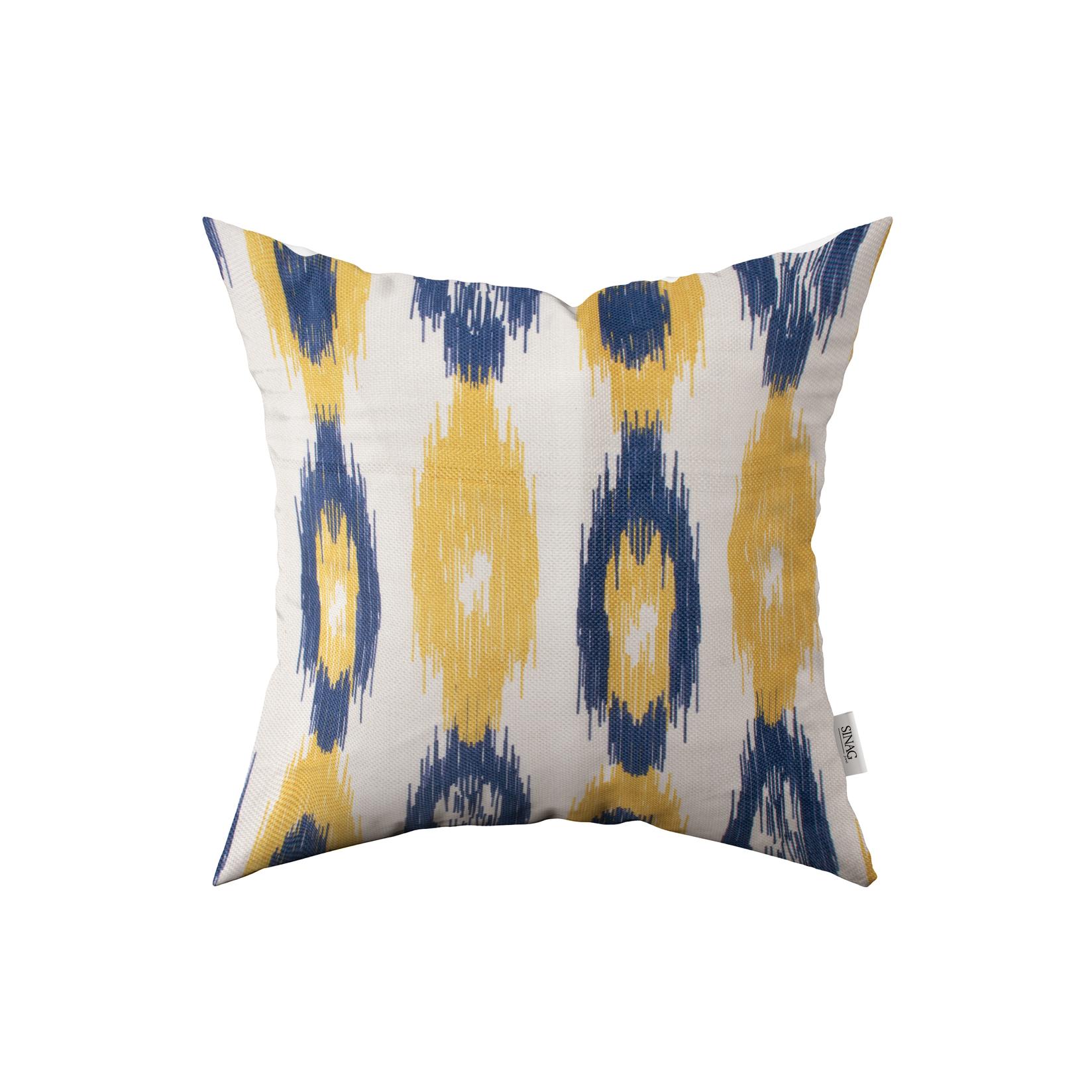 SINAG HOME Декоративна перница плаво жолти кругови 45х45