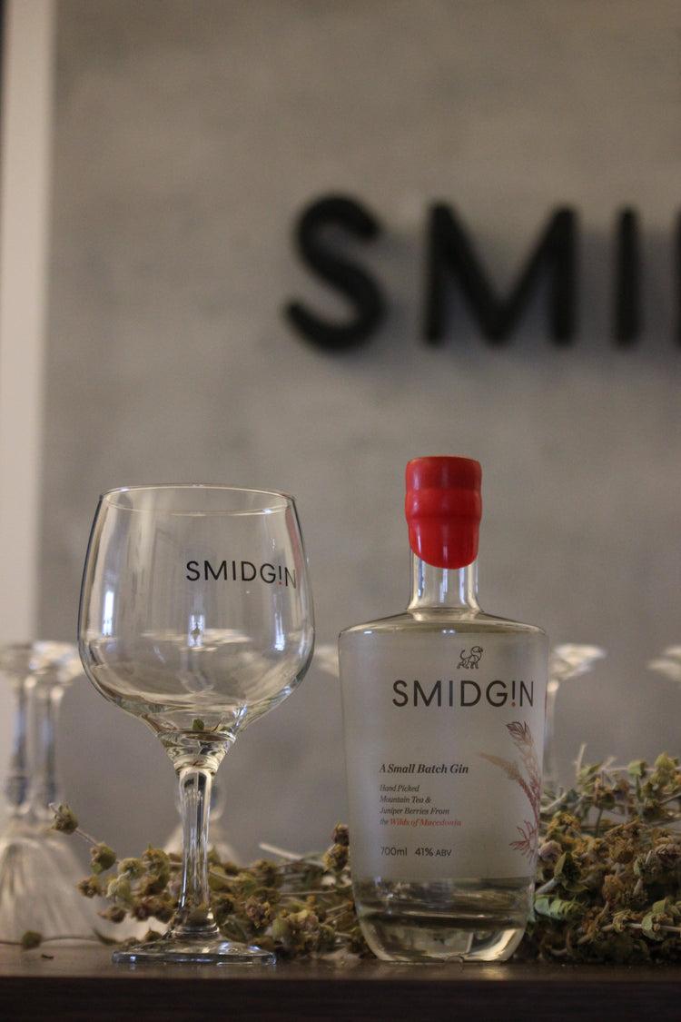 SMIDGIN Classic London Dry Gin и брендирана чаша
