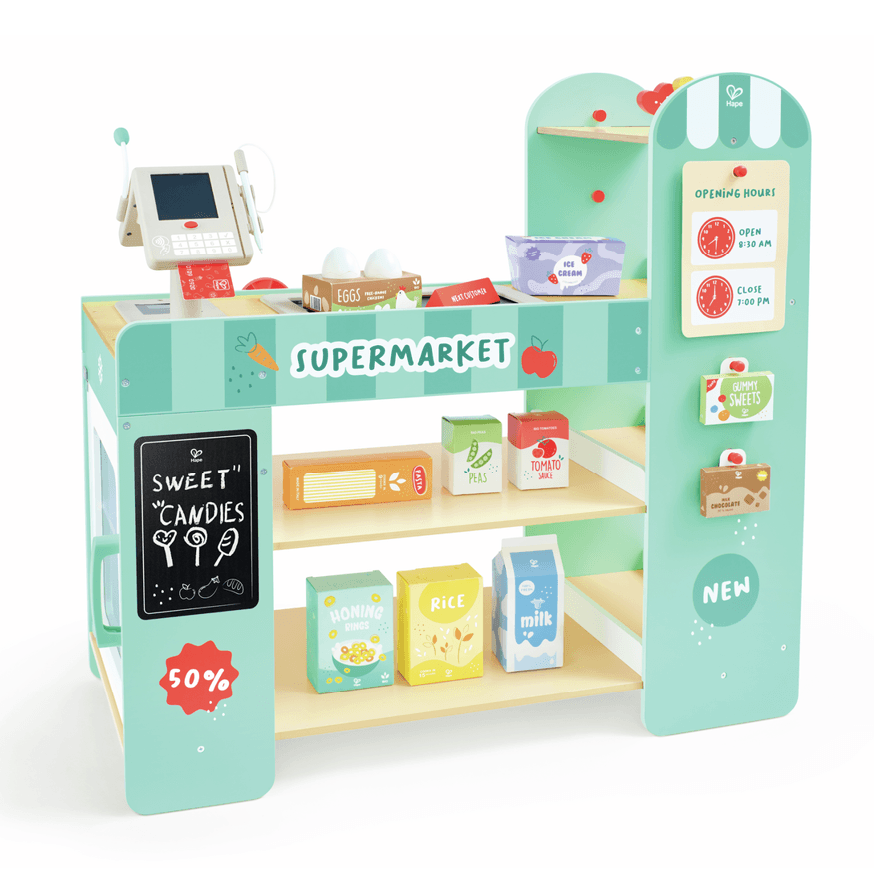 Hape Дрвена продавница со додатоци