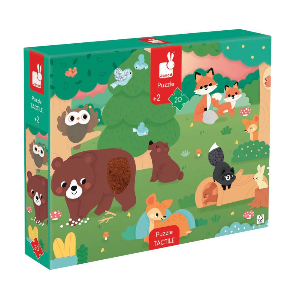 Janod Сложувалка Со Текстури Животни Од Шумата 20 Парчиња