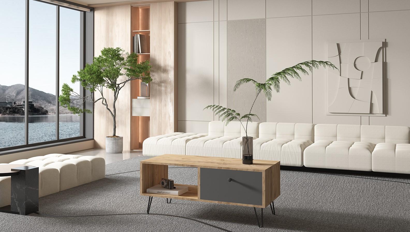 Sitonia Клуб/Кафе масичка Cora - 96 × 44.5 × 45 см