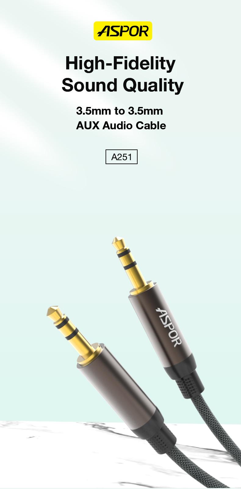 ASPOR AUX Кабел A251 3.5mm Кон 3.5mm