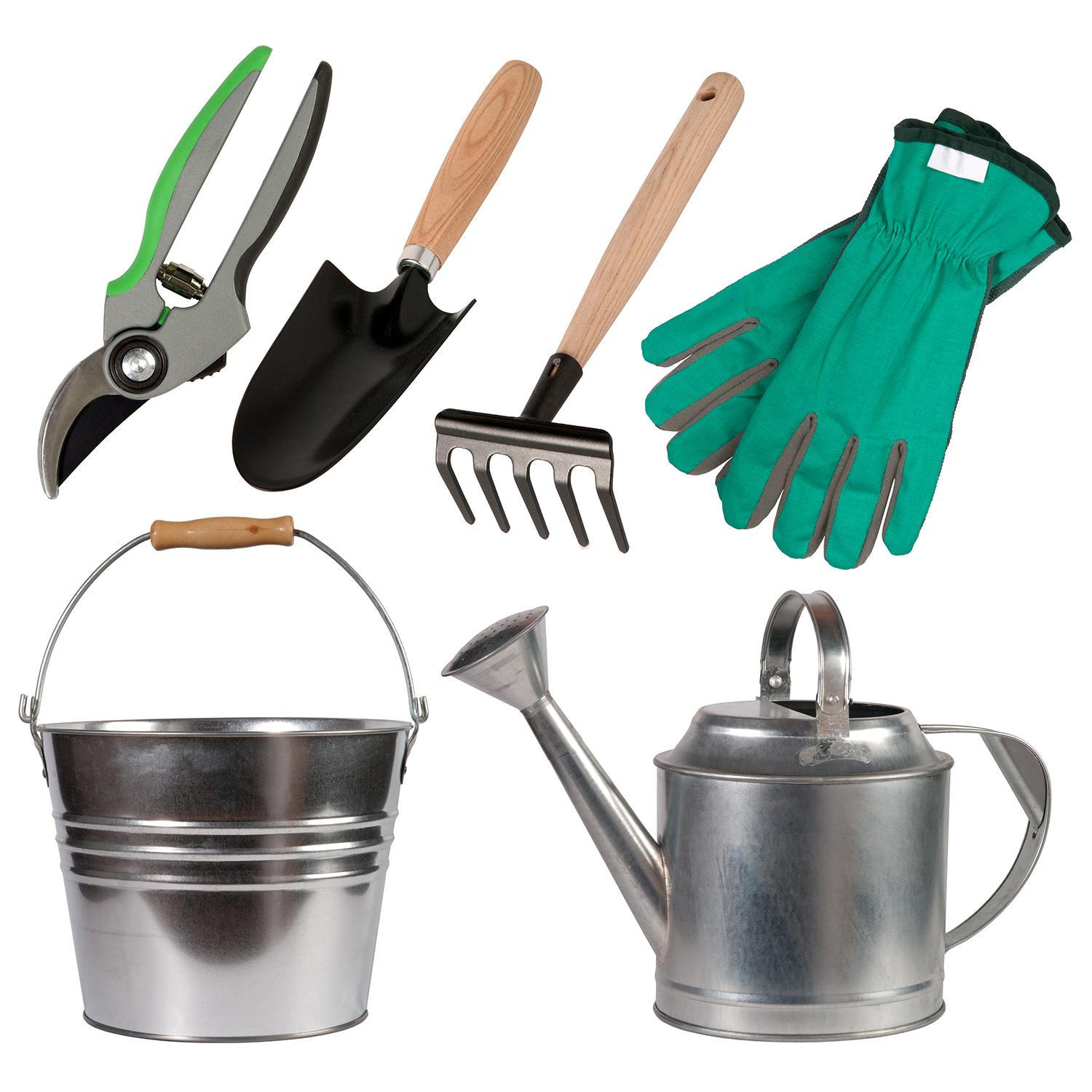 Различни градинарски алати и опрема