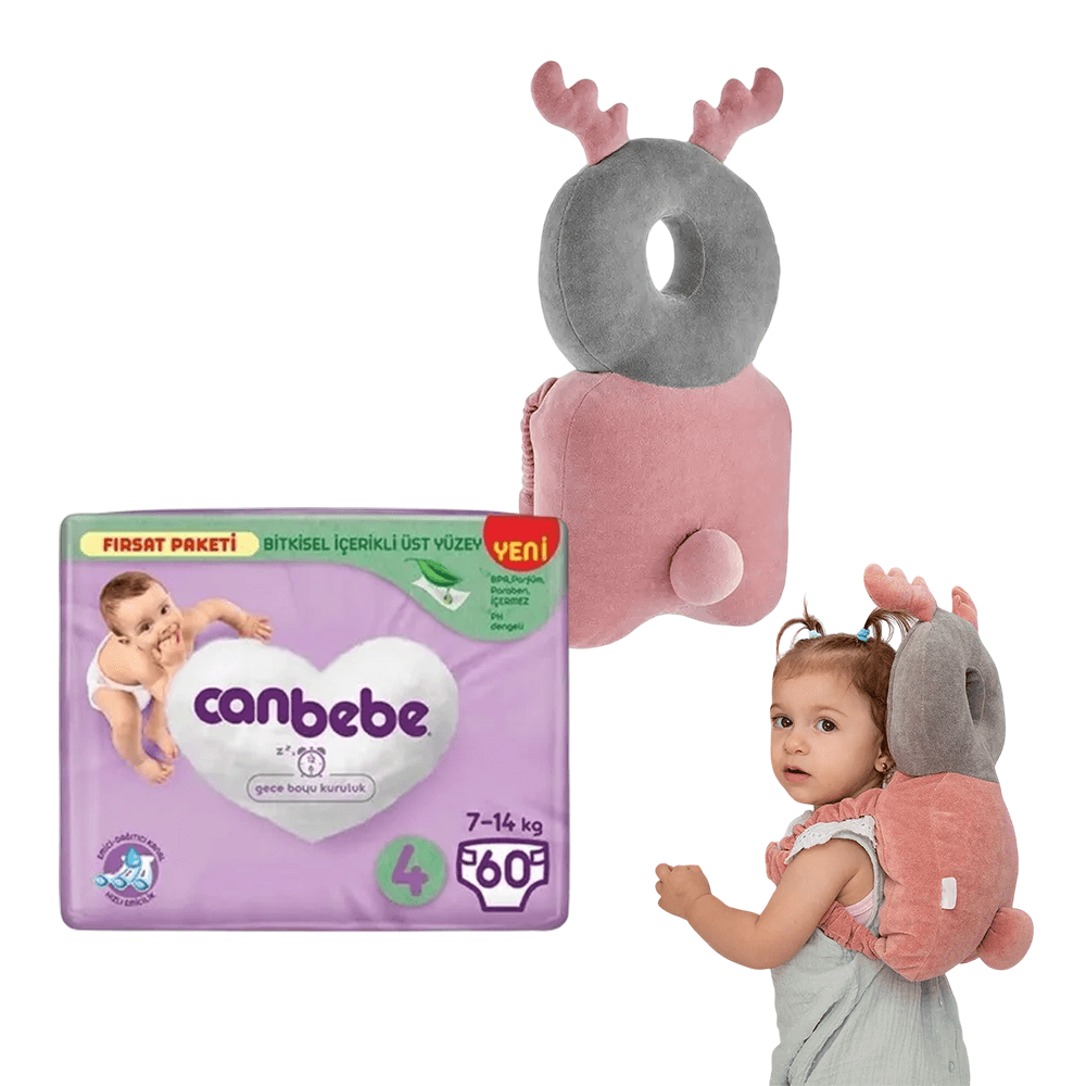 Сет за бебиња –  Заштитно перниче Rose / BabyJam и Пелени Canbebe