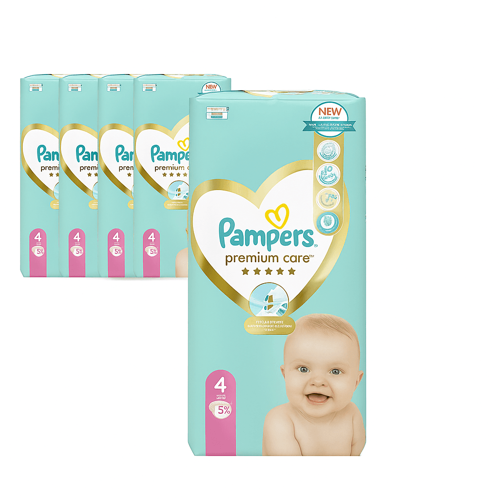 PAMPERS Premium Care Сет Пелени (4)maxi 52/1 (4+1) = 260 пелени вкупно!