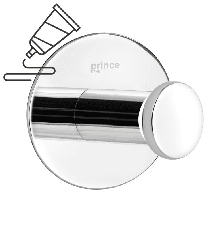 Aqua Form Закачалка, Колекција Принц, Монтажа Со Лепење, Месинг Хромиран, 1001