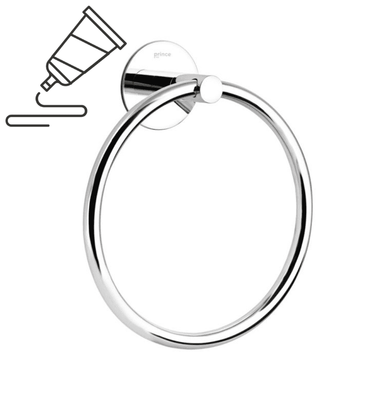 Aqua Form Држач За Пешкири Круг, Колекција Принц, Монтажа Со Лепење, Месинг Хромиран, 1020