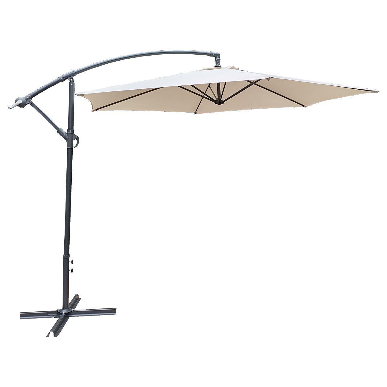 Висечки алуминиумски чадор за сонце 300 см, беж