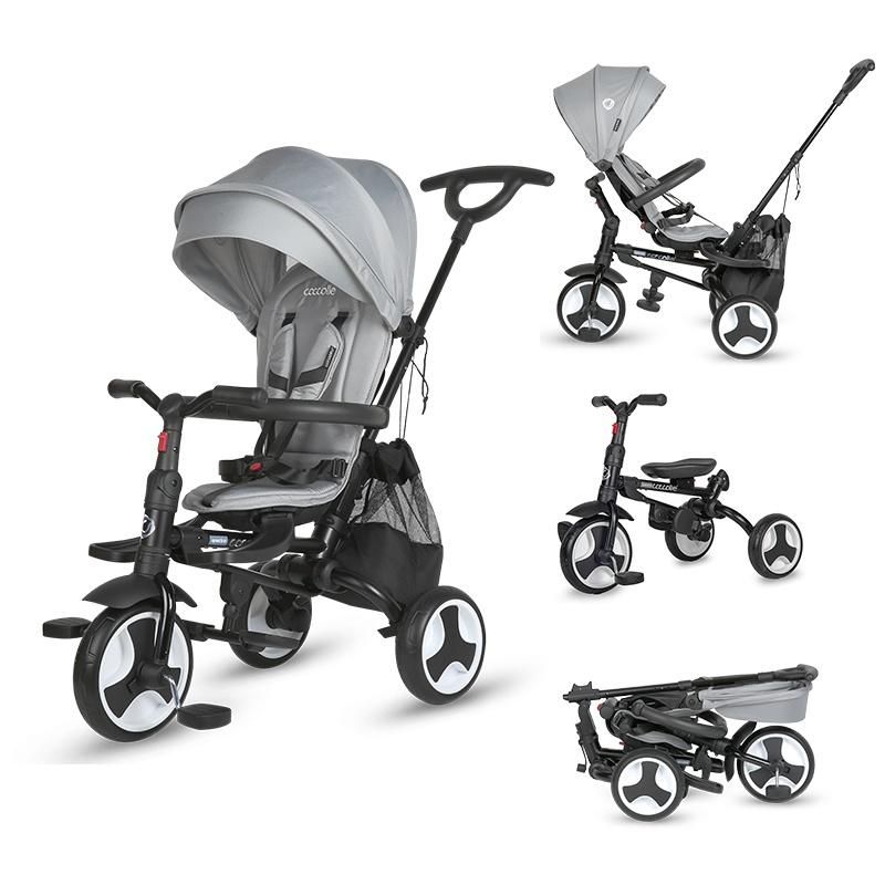 Coccolle Трицикл на склопување SPECTRA PLUS (5 in 1) neutral grey 2025