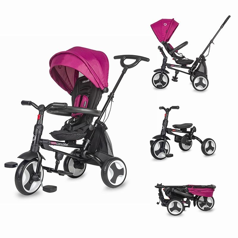 COCCOLLE Трицикл на склопување SPECTRA (5 in 1) magenta