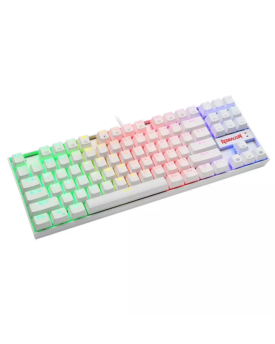 REDRAGON Тастатура за игри Kumara K552-RGB Механичка бела - црвена прекинувач, бела