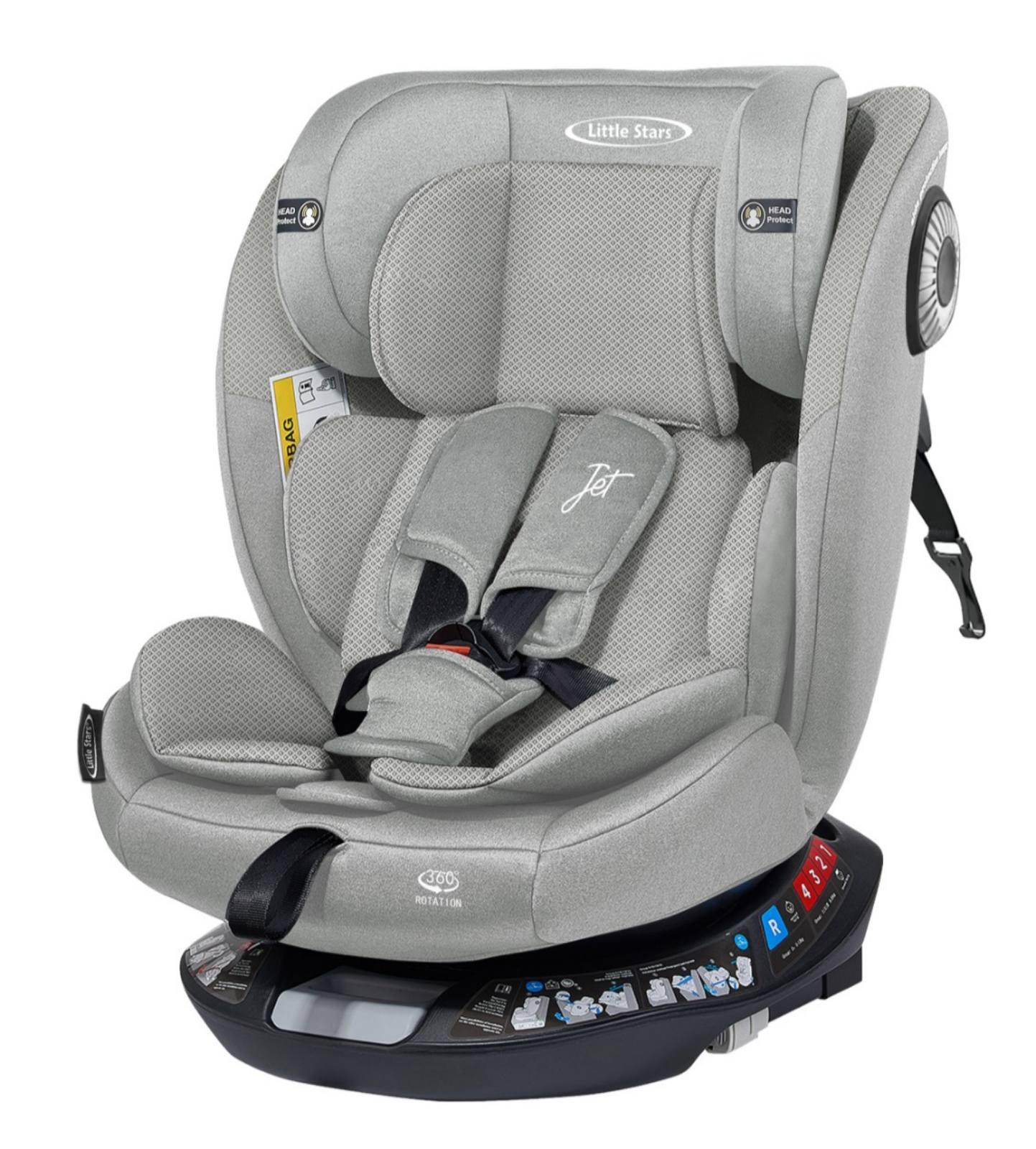 Little Stars Автоседиште JЕТ Isofix 0-36kg сиво