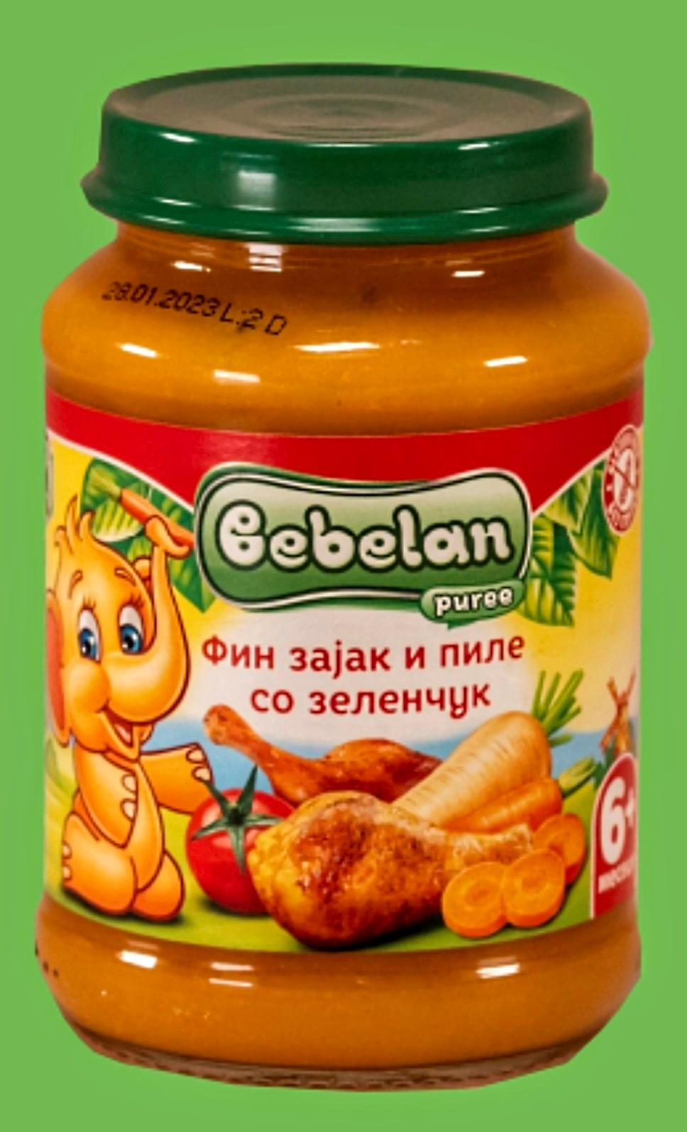 BEBELAN Каша 190г, Фин зајак и пилешко со зеленчук, 6+