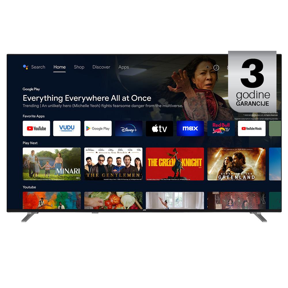 JVC телевизор LT-65VAQ3300 65", паметен, 3840x2160, QLED 4K, црн