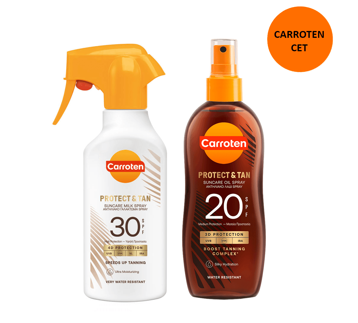 Carroten Сет - Млеко за сончање Ten & Protect SPF 30 + Carroten масло за сончање SPF 20