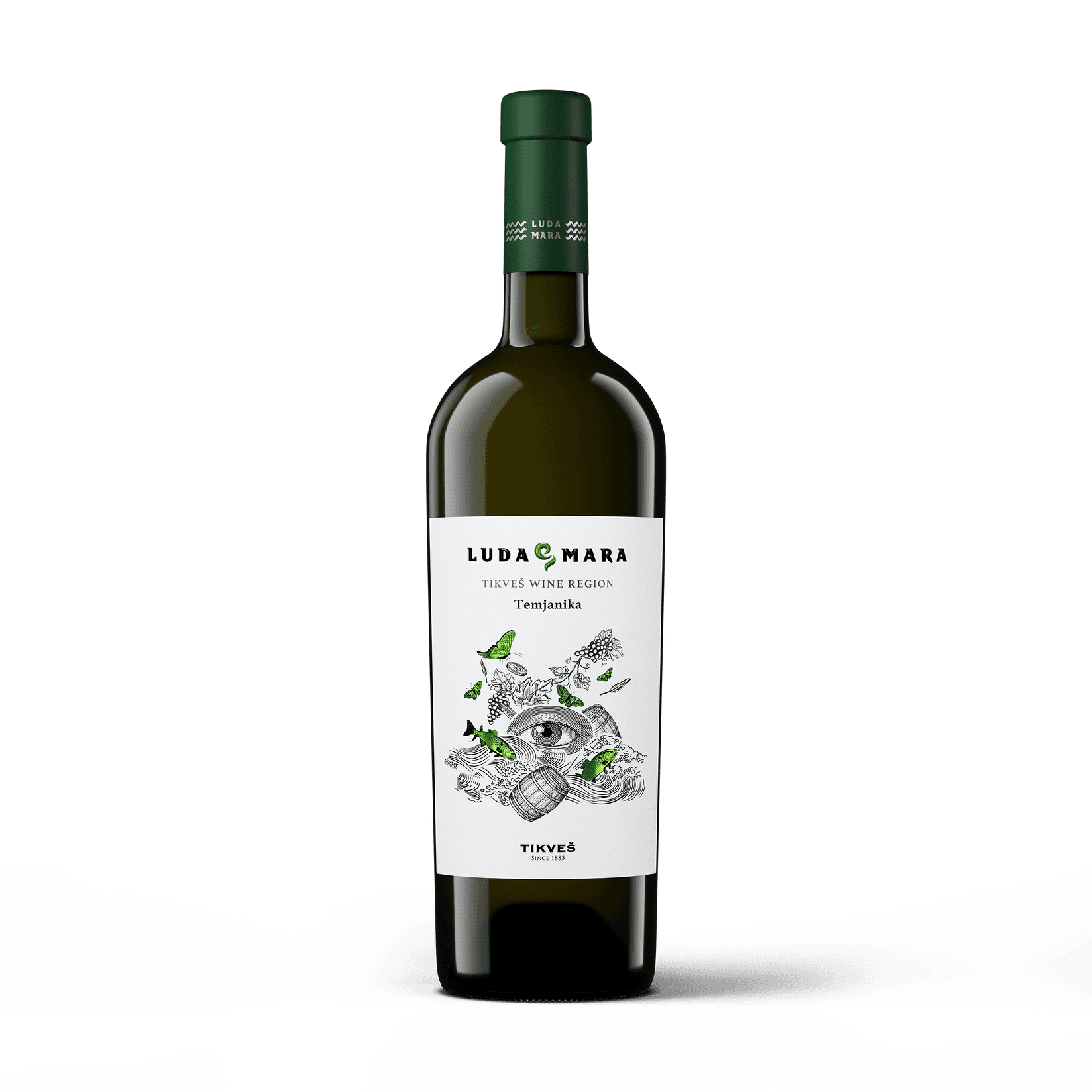 ТИКВЕШ Бело вино Темјаника Луда Мара  0.75L