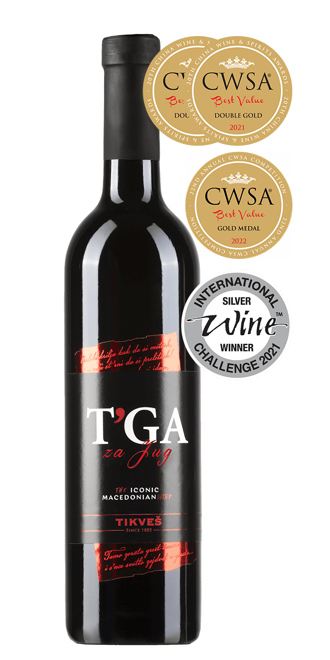 ТИКВЕШ Црвено вино Т'га за Југ Вранец 0.75L