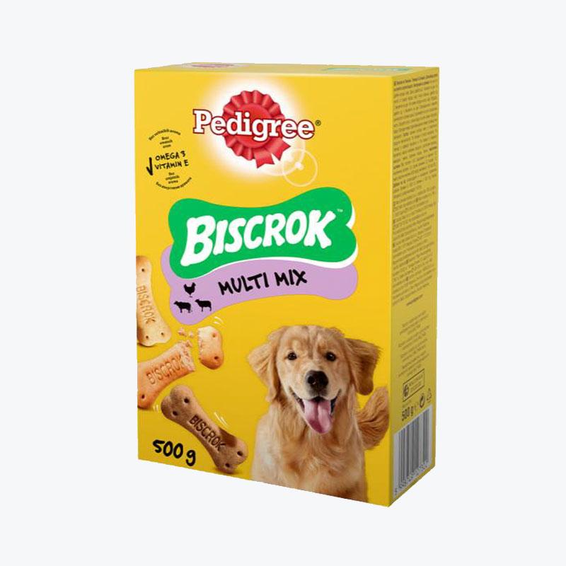 PEDIGREE Biscrok Multimix Бисквити со вкус на Говедско, Пилешко, Јагнешко [Кутија 500гр]