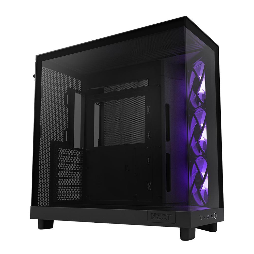 NZXT Куќиште H6 Flow RGB, Црно