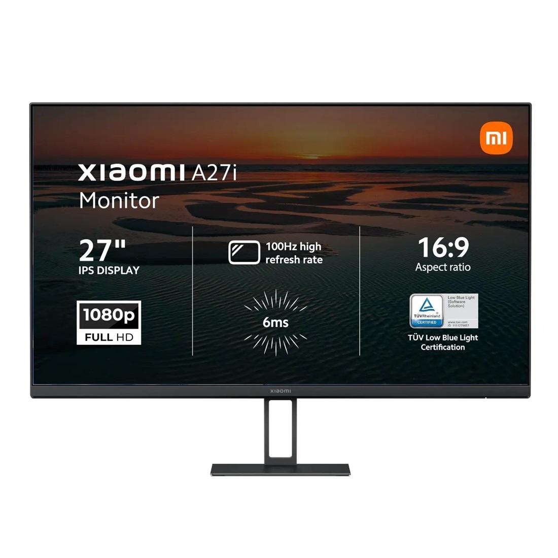 XIAOMI Монитор 27" A27I, 1920X1080, Ips, 100Hz, Hdr10, Hdmi, Dp, Vesa Компатибилен, Ela5345Eu