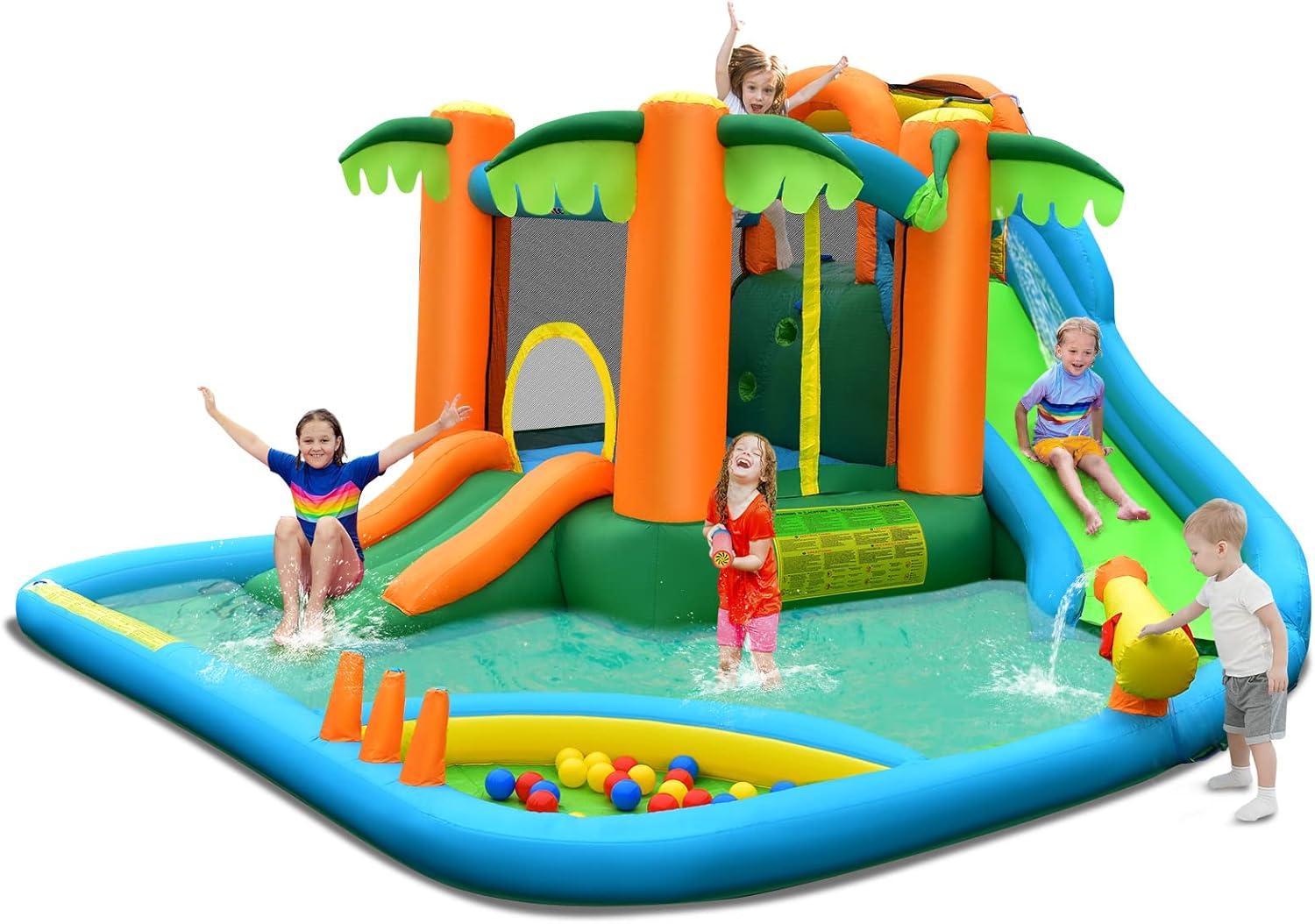 Парк за деца - игралиште со тобогани и базен Wet & Dry Оаза 7 во 1, 430x375x205 см