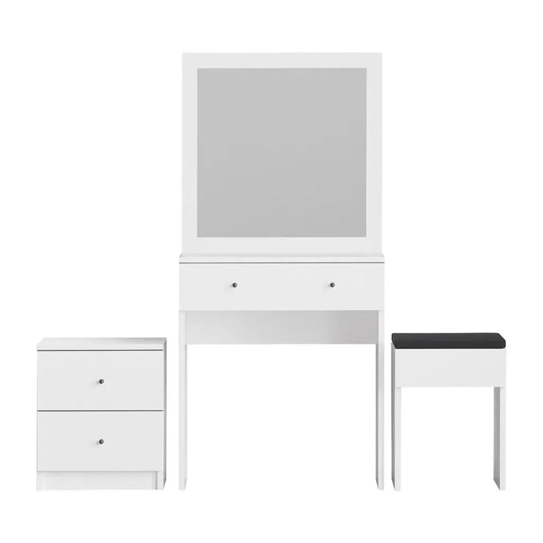 Hanah Home Тоалетна Маса 65X139X35 Cm Бела