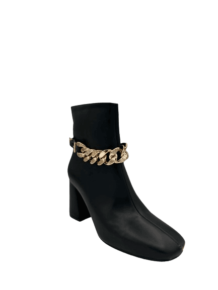 Чизми црни шпиц со синџир