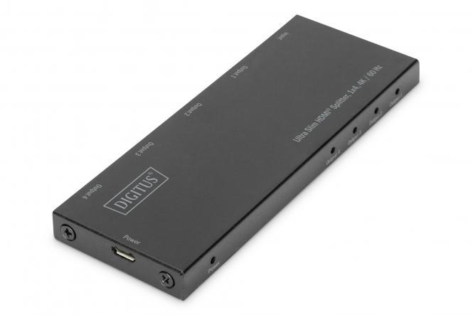 DIGITUS Ултра тенок HDMI сплитер 1x4 4K 60Hz