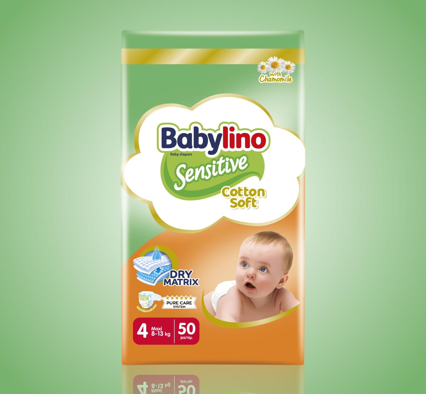 BABYLINO Пелени Сензитив бр.4 8-13кг/50