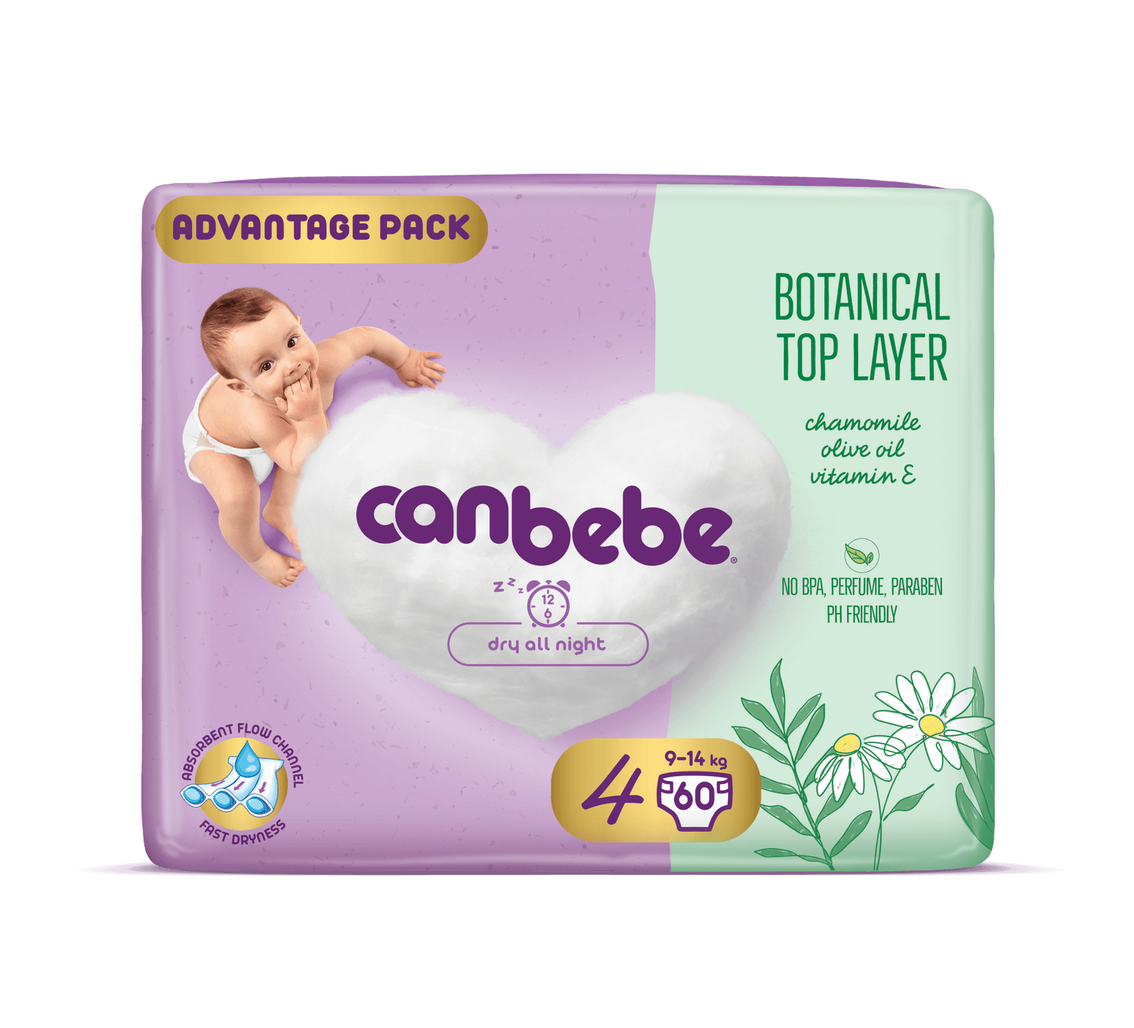 Canbebe Пелени бр.4 / 60 / 9-14 kg
