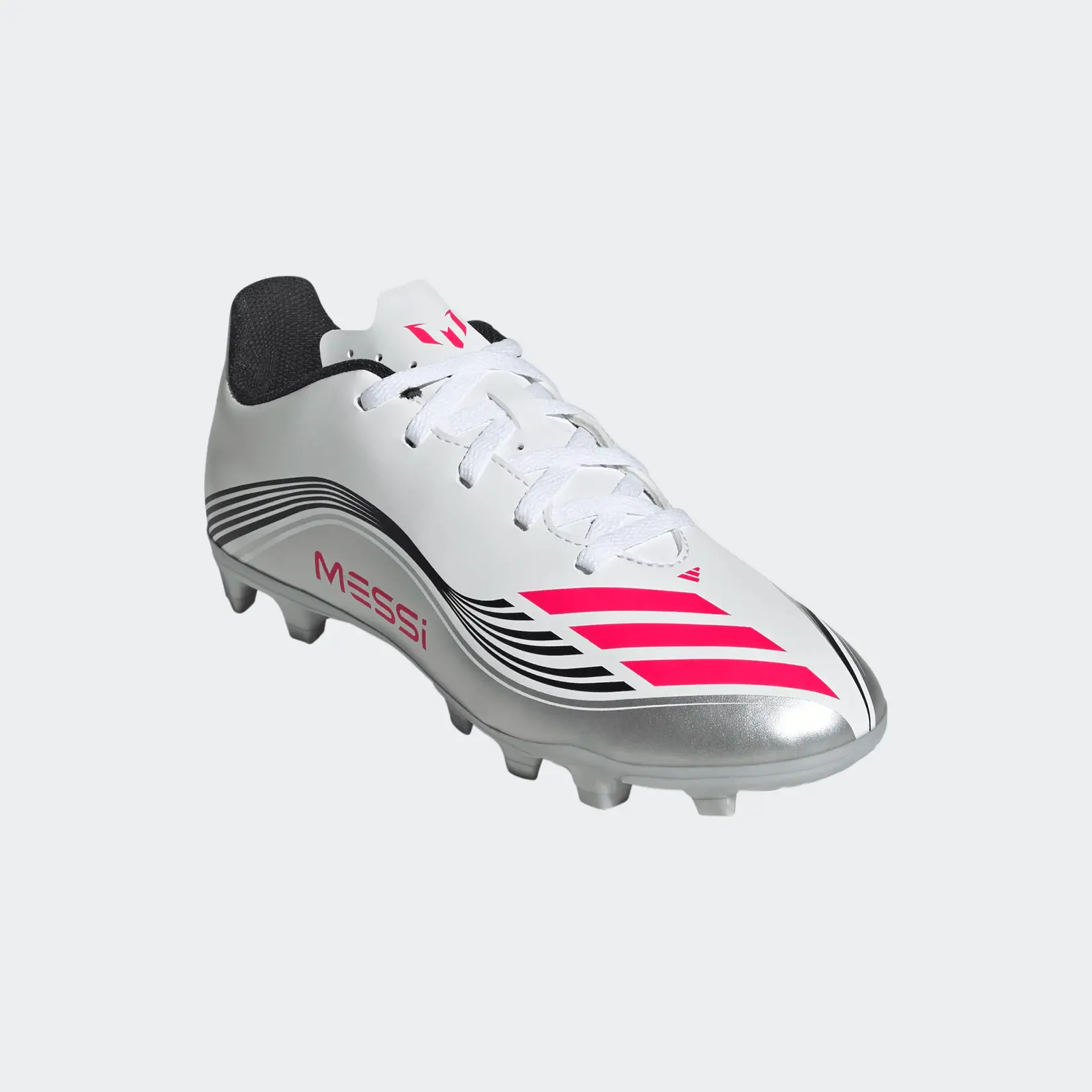 Adidas Копачки за момчиња F50 Messi Club Fg/Mg J, JP7457, Бели