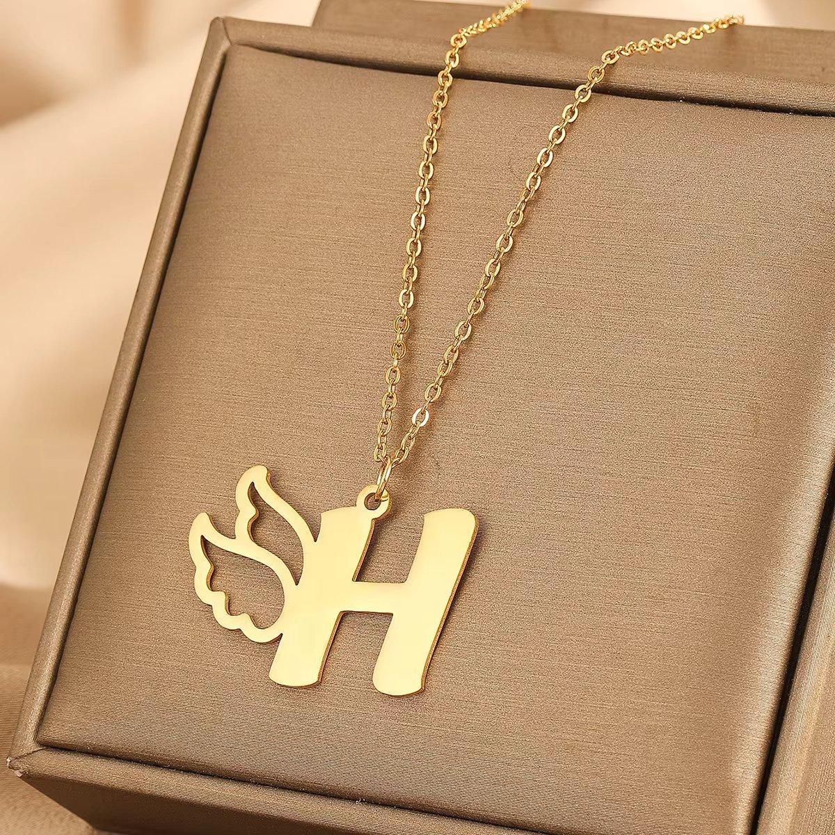 LUXARTO JEWELRY AngelWing Ланче и буква H