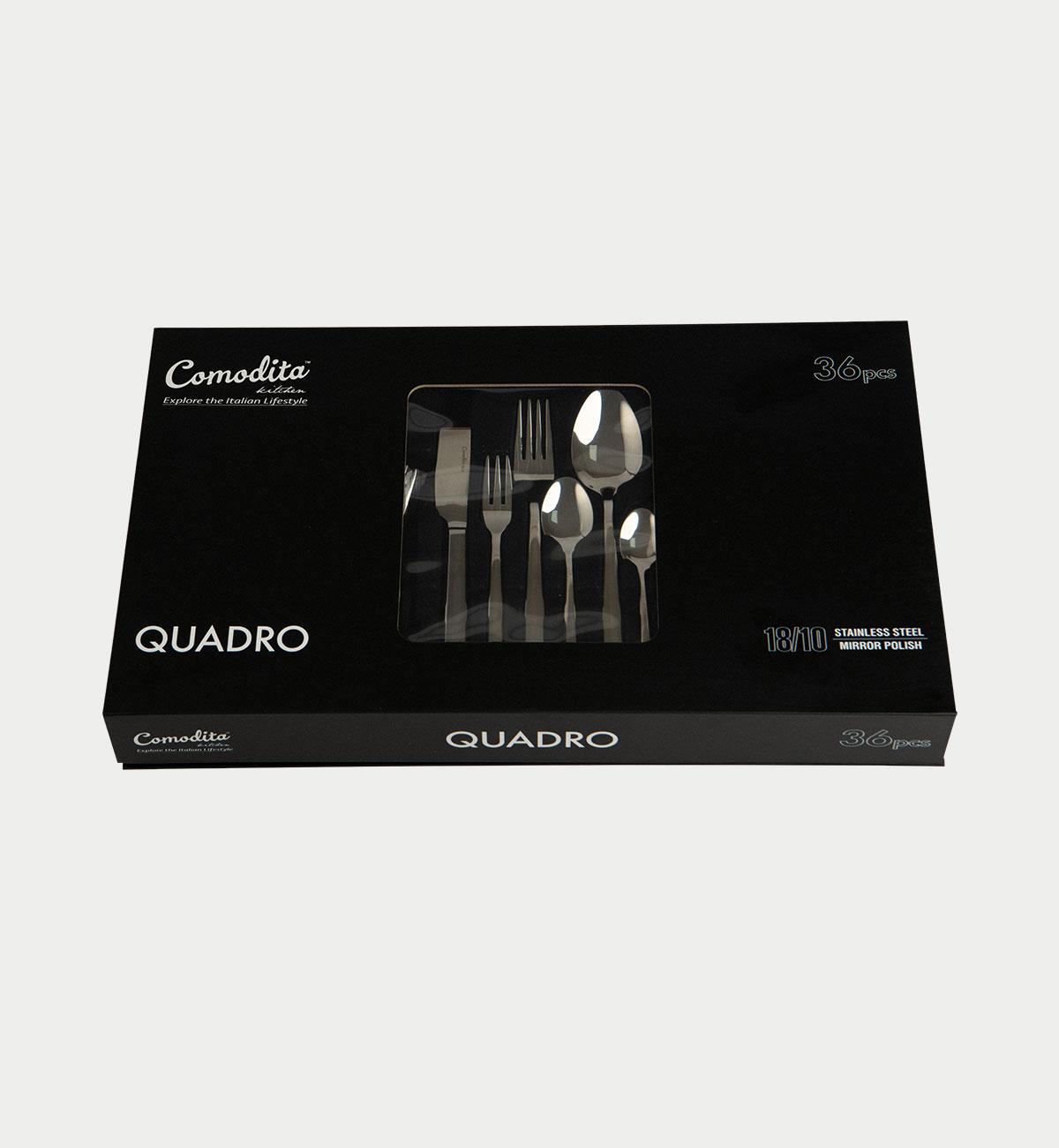 COMODITA HOME Сет Прибор За Јадење-36 Парчиња-Quadro