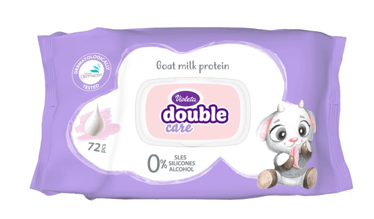 VIOLETA Влажни марамици soft, 72 x3