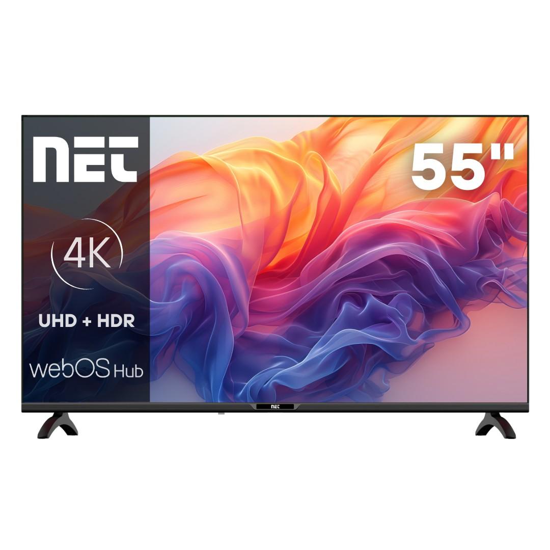 NET Смарт ТВ 55", 4K Ultra HD, WebOSHub, Црн