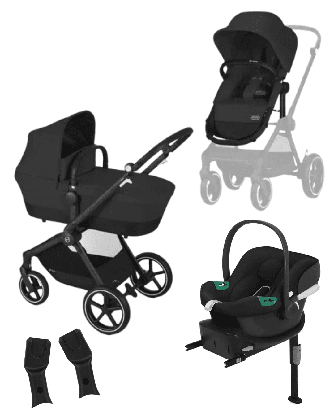 CYBEX Детска количка Eos Lux 3 во 1 - црна