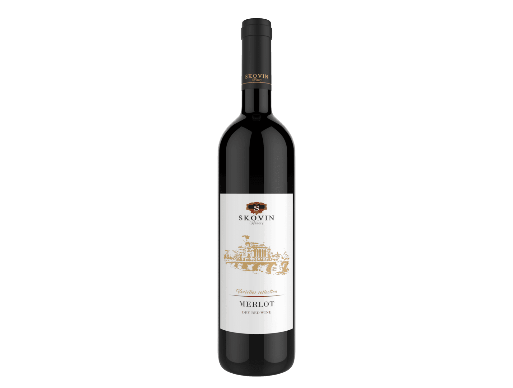 SKOVIN Црвено суво вино Merlot 0.75л