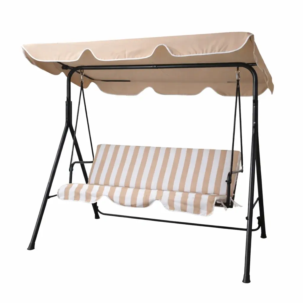 Градинарска лулашка, 170x110x152 см, беж-бела